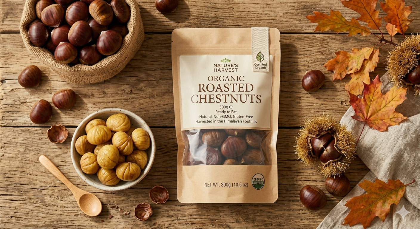 Natural Peeled Chestnut Pack 150g