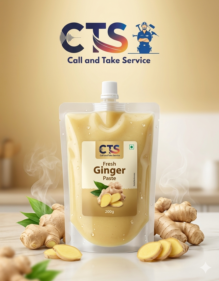Fresh Ginger Paste (Ready to Use) – Hygienically Packed | Kitchen Ready