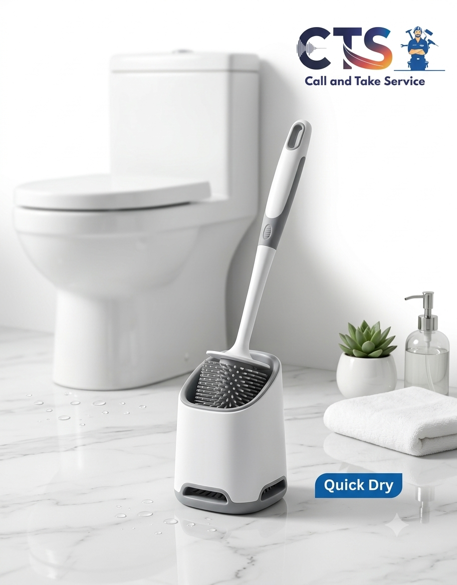 Premium Silicone Toilet Brush with Holder