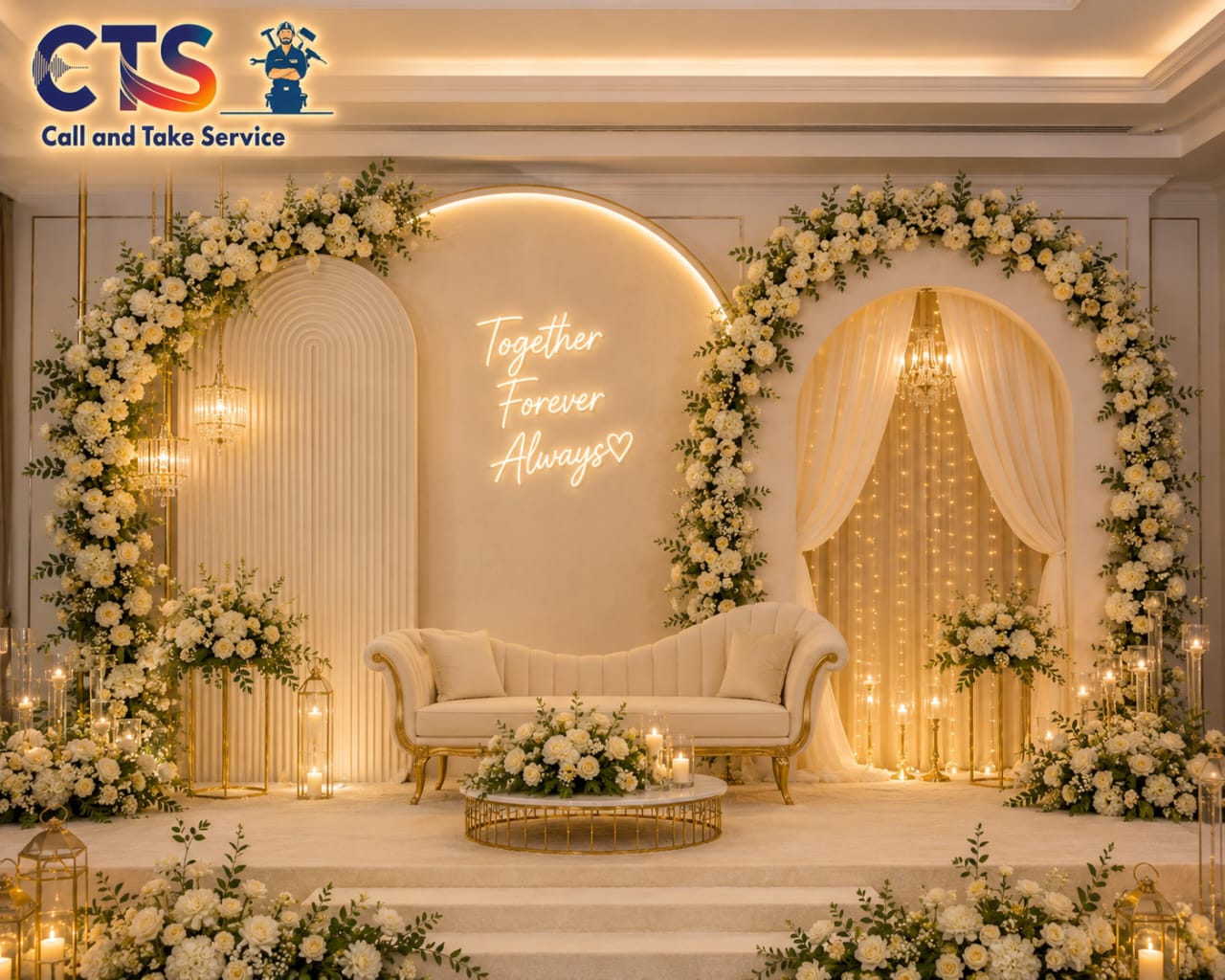 Luxury Wedding Stage Setup 