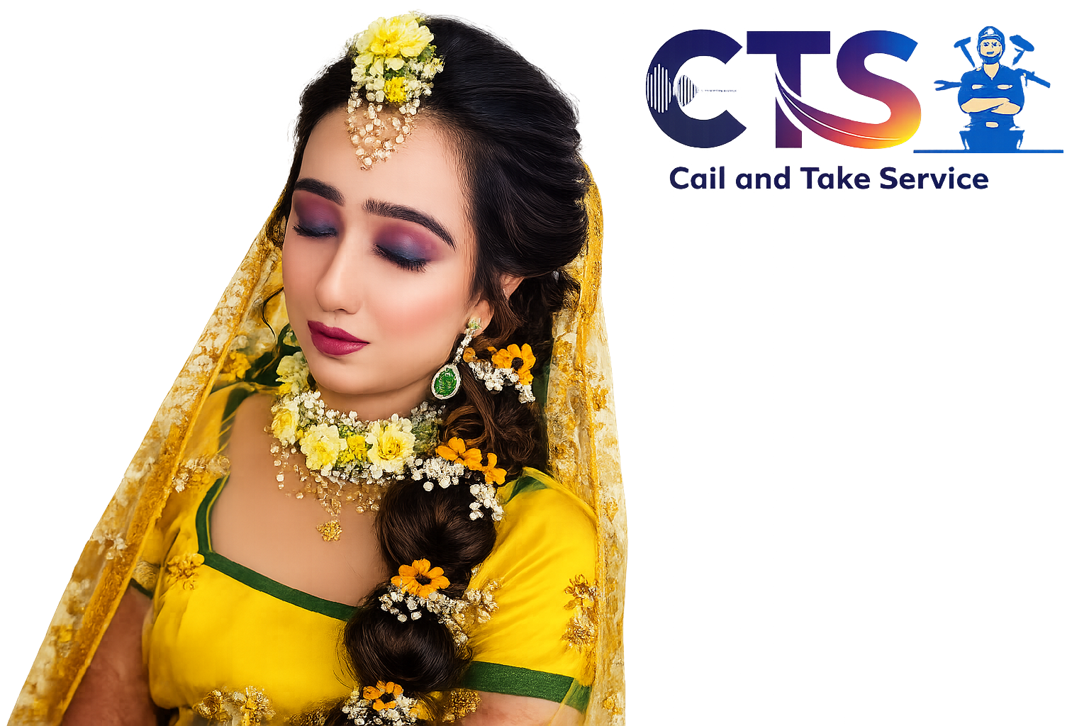 Haldi Makeup with Hairstyle & Haldi Jewellery
